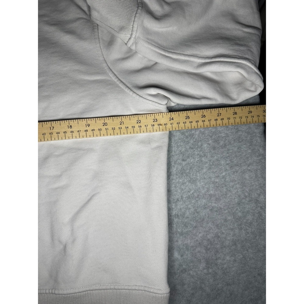 Abercrombie & Fitch Premium Polished White S Collard sweatshirt Preppy Coastal - Picture 7 of 10